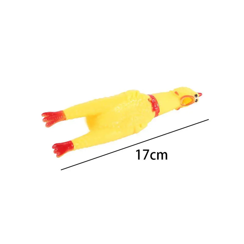 Brinquedo Galinha de Borracha para Cachorro - Mordedor Resistente